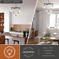 Vaxcel Kassidy 5-Light Chandelier in Black and Natural Brass, , large