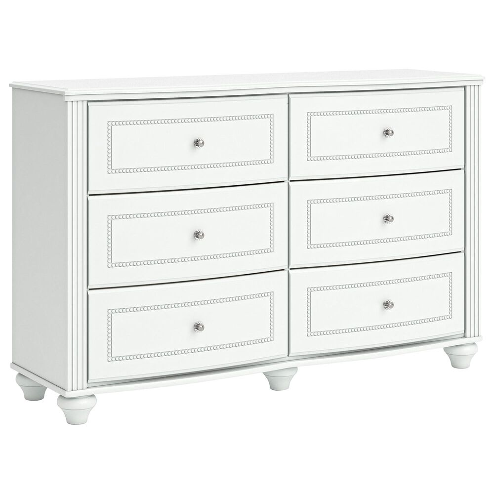 Ashley Kozlani 6-Drawer Dresser Only in White, , large