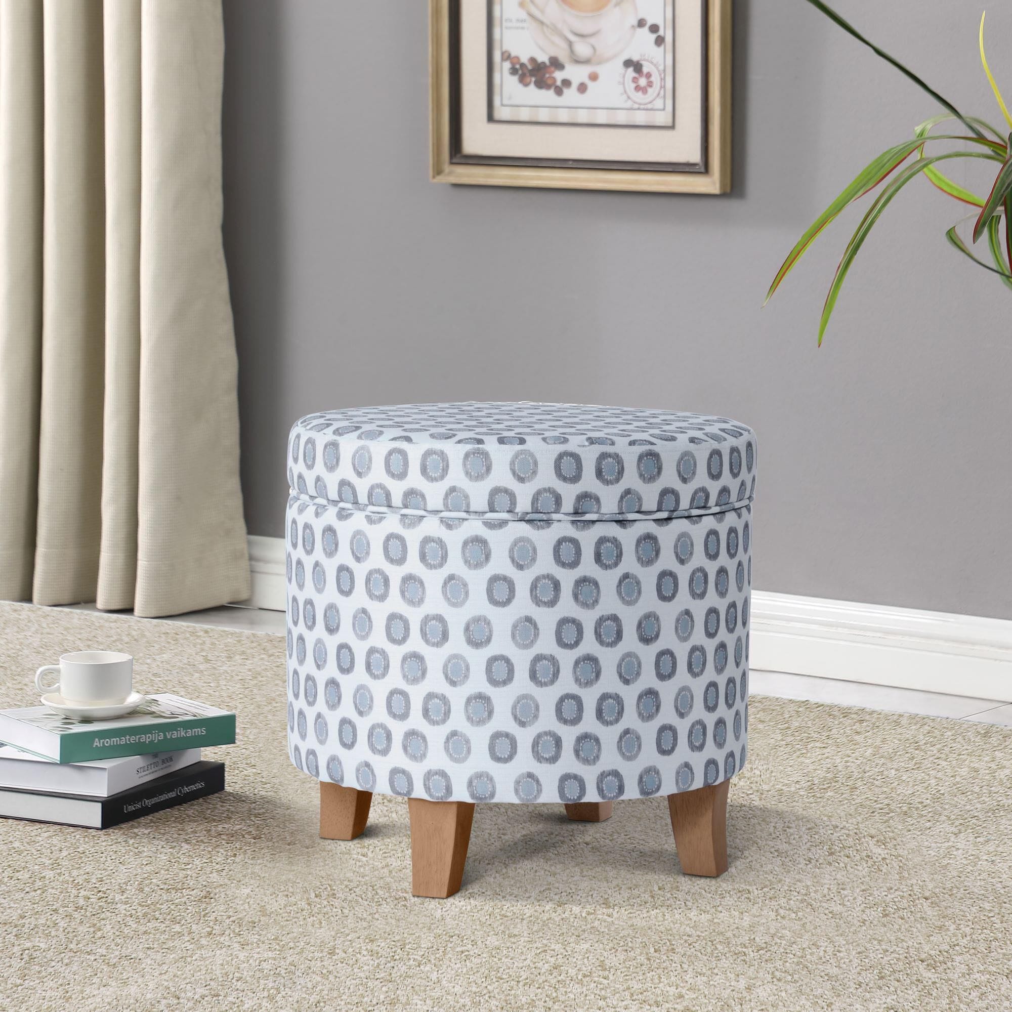 Kinfine Round Storage Ottoman in Multicolor NFM