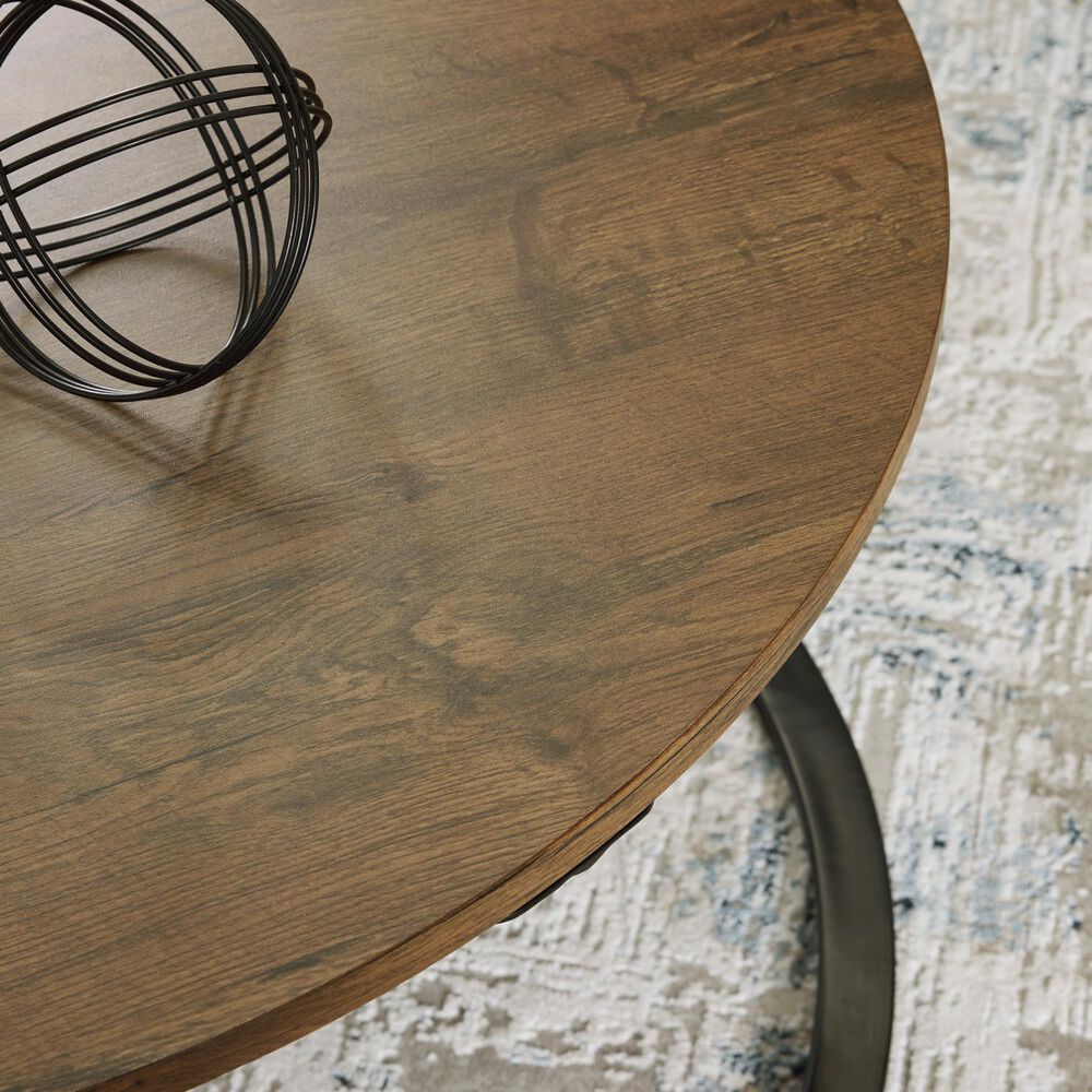 Ashley Cassbryn 3-Piece Occasional Table Set in Brown and Sleek Black, , large