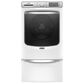 Maytag 5 Cu. Ft. Front Load Washer and 7.3 Cu. Ft. Gas Dryer Laundry Pair with Pedestal in White, , large