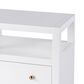 Butler Specialty Company Nora 2 Drawer Nightstand with Open Shelf in Smooth White, , large