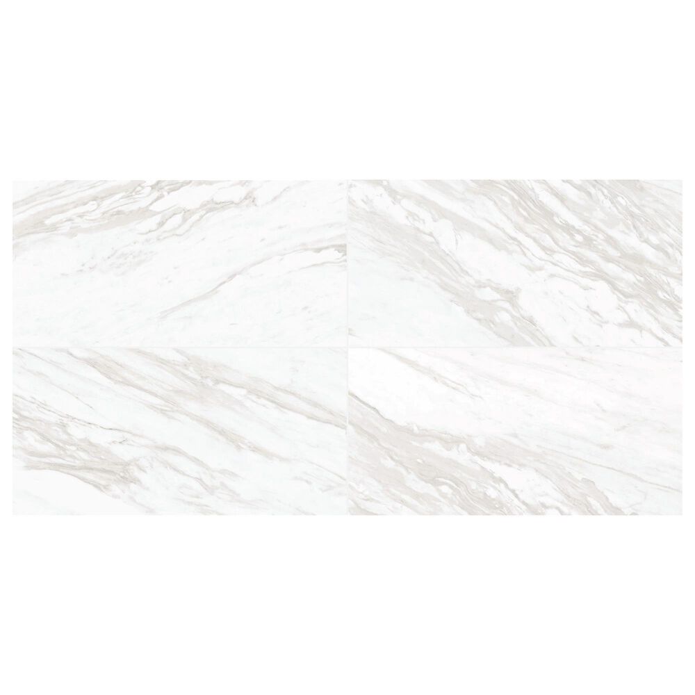 Dal-Tile Perpetuo Timeless White 12&quot; x 24&quot; Polished Porcelain Floor Tile, , large