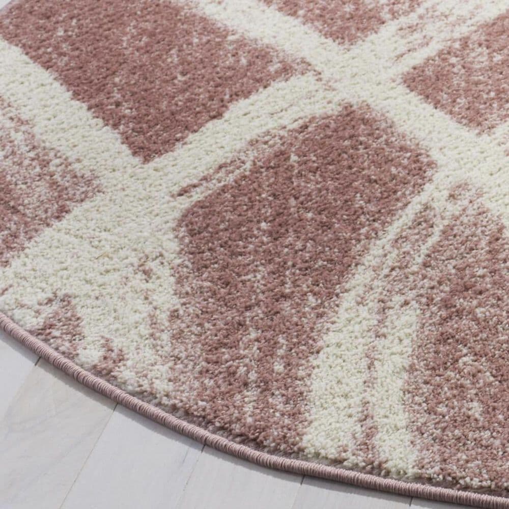 Safavieh Adirondack ADR125Z 6&#39; Round Rose and Cream Area Rug, , large
