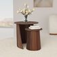 Coaster Yency 2-Piece Round Nesting Table Set in Dark Brown, , large