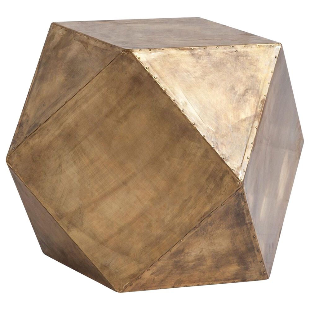 Mercana Exagoni Ottoman in Antiqued Gold, , large