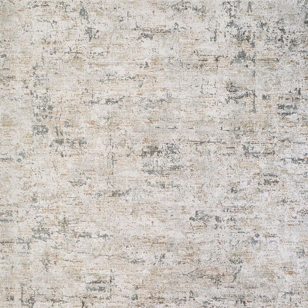 Surya Brunswick Cream, Light Gray, Medium Brown, Light Brown, Charcoal and Mustard 6'7" Round Area Rug, , large
