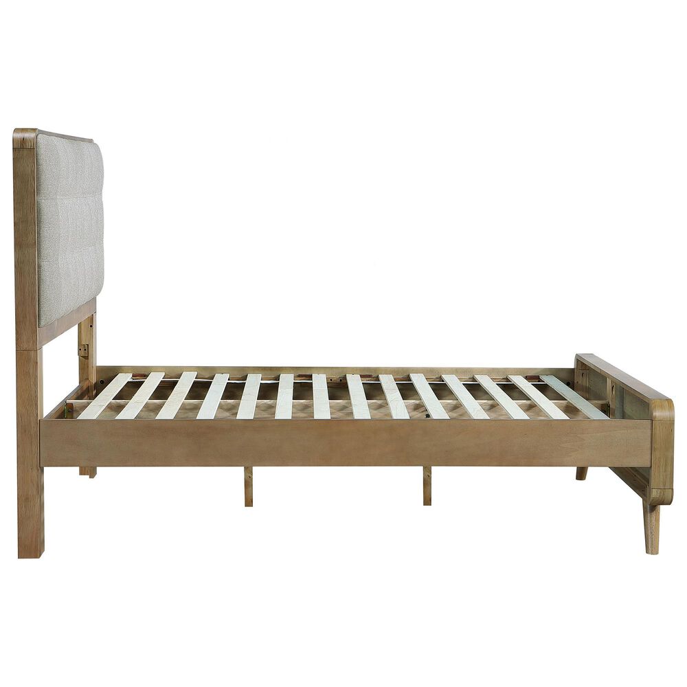 Pacific Landing Robyn Full Upholstered Platform Bed in Cool Biege and Light Ash, , large