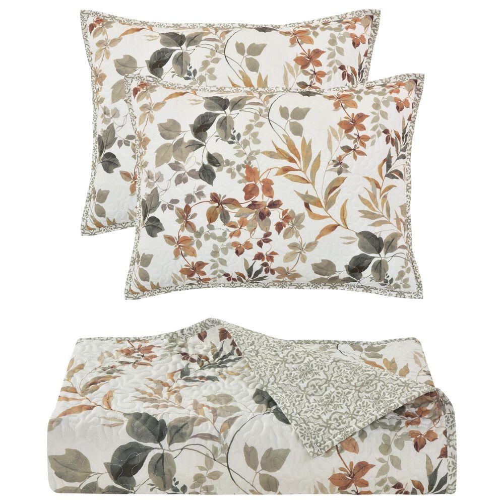 J. Queen New York Evergreen 3-Piece Full/Queen Quilt Set in Sage, , large