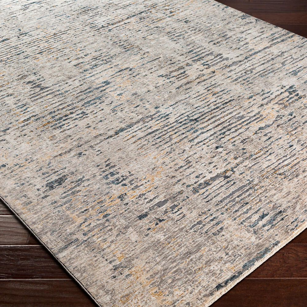 Surya Cardiff CDF-2301 Light Gray, Charcoal, Light Beige, Tan and Dark Blue 6&#39;7&quot; x 9&#39;6&quot; Area Rug, , large