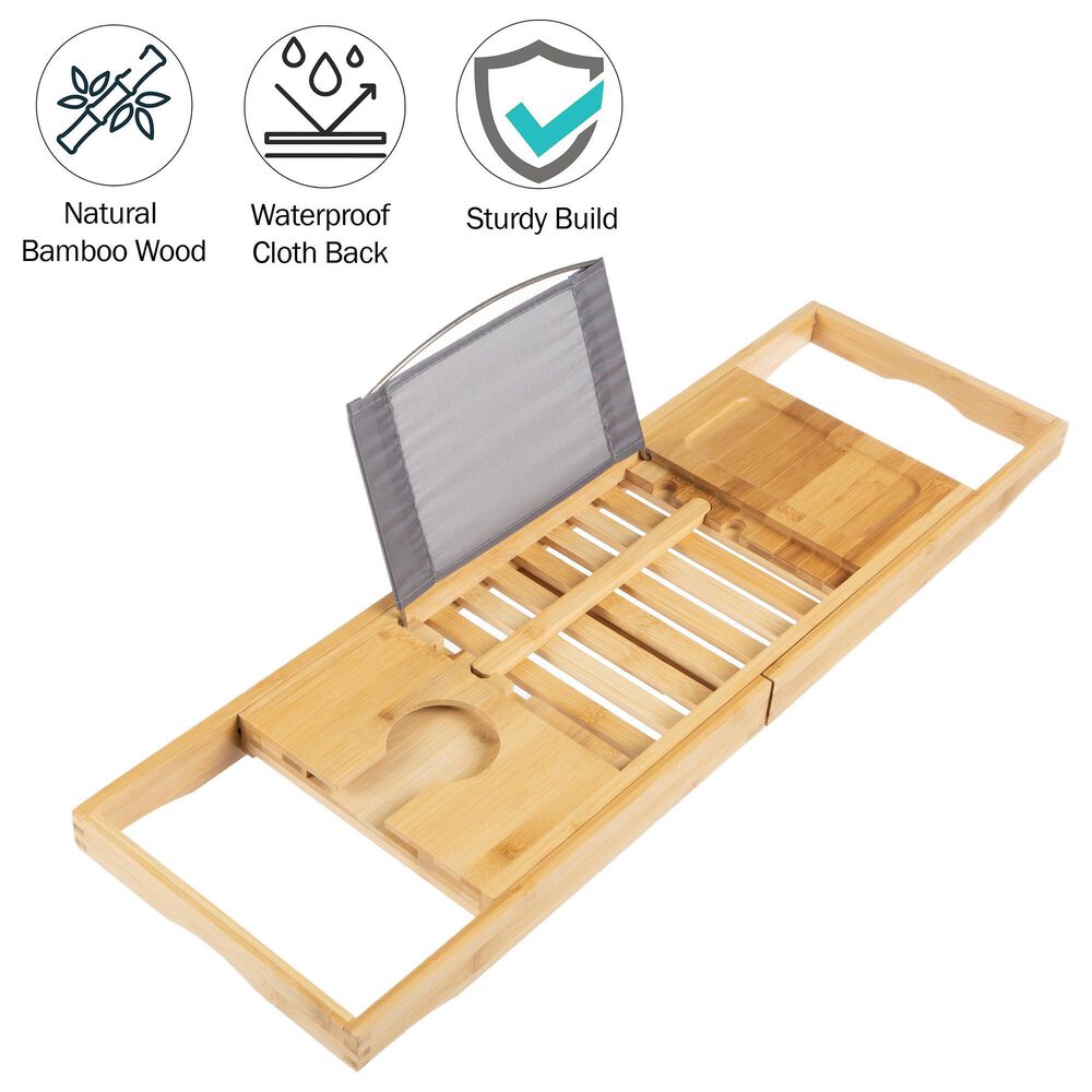 Timberlake Bathtub Tray in Natural &#40;Set of 2&#41;, , large
