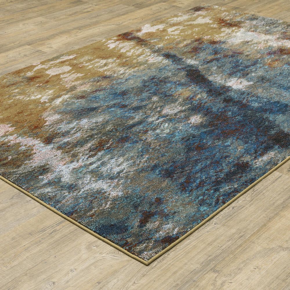 Oriental Weavers Venice Forli 7&#39;10&quot; x 10&#39; Blue and Gold Area Rug, , large