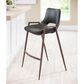 Zuo Modern Desi Counter Chair in Black/Dark Brown (Set of 2), , large