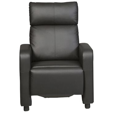 Pacific Landing Contemporary Theater Seating Push-Back Recliner in Black, , large
