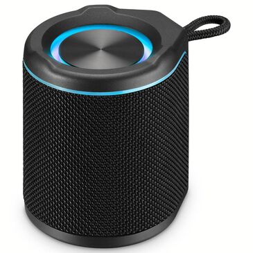 iLive Light Up Bluetooth Wireless Waterproof Fabric Speaker with LED Lights in Black, , large