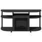 HOMLUX 47" Curved TV Stand with No Heat Electric Fireplace in Americano and Black, , large