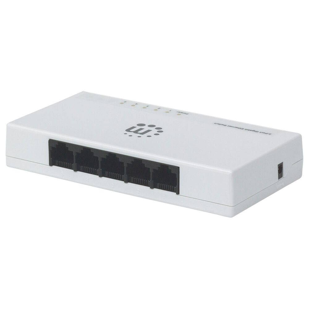 Manhattan 5-Port Desktop Gigabit Ethernet Switch in White, , large
