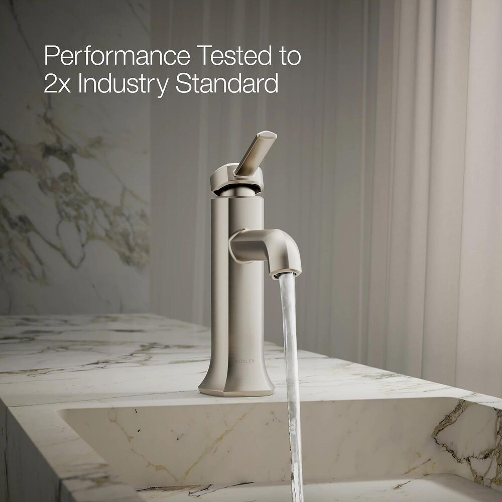 Kohler Occasion Single-Handle Bathroom Sink Faucet in Vibrant Brushed Nickel, , large