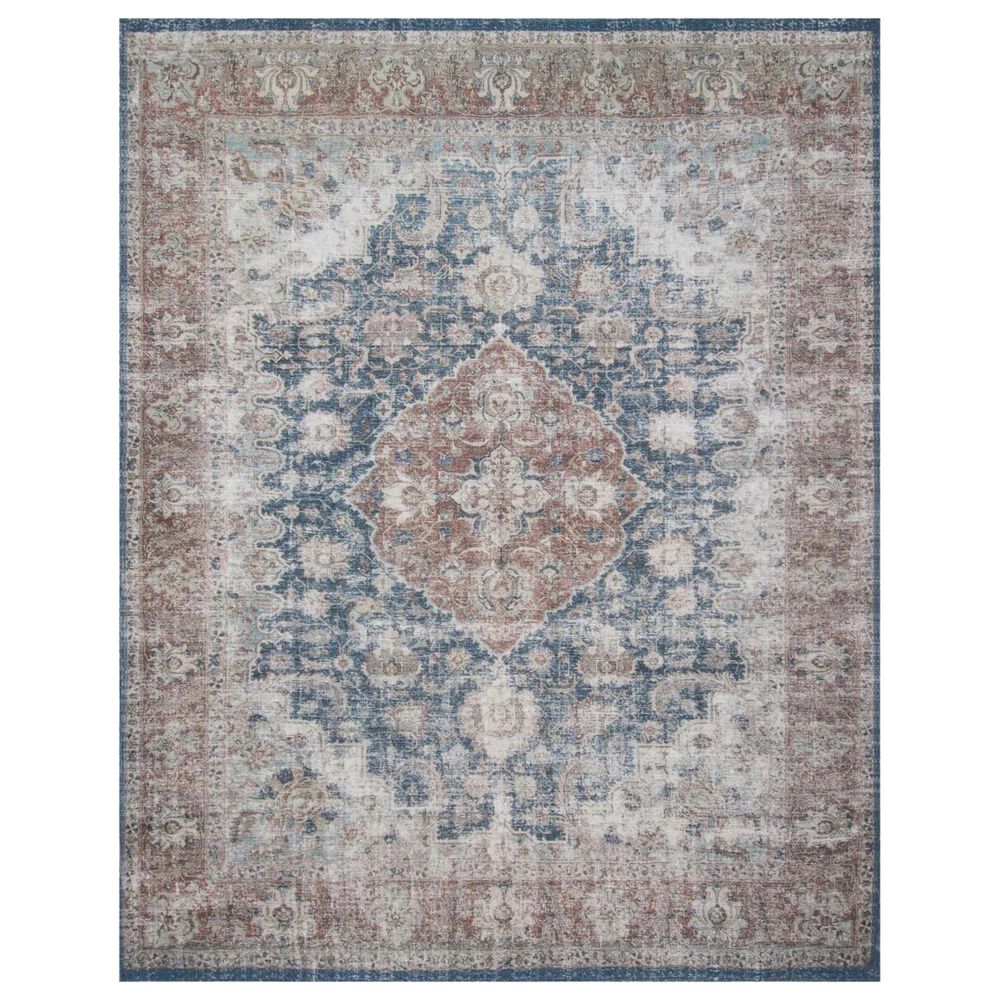 Magnolia Home Lucca 10 x 13 Denim/Terracotta Area Rug, , large