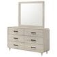 Crown Mark Nyomi 6-Drawer Dresser and Mirror in White, , large