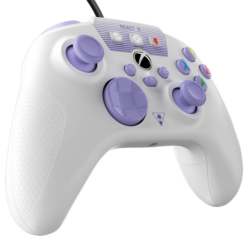 Turtle Beach REACT-R Wired Gaming Controller for Xbox Series X|S/Xbox One in White and Purple, , large
