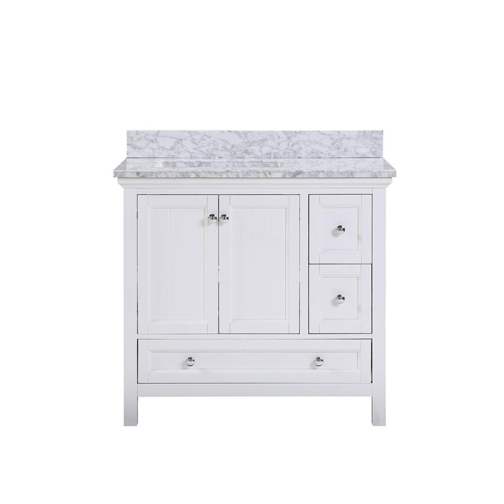 Aurafina Cunningham 36" Vanity with Top and Sink in Plantation White, , large