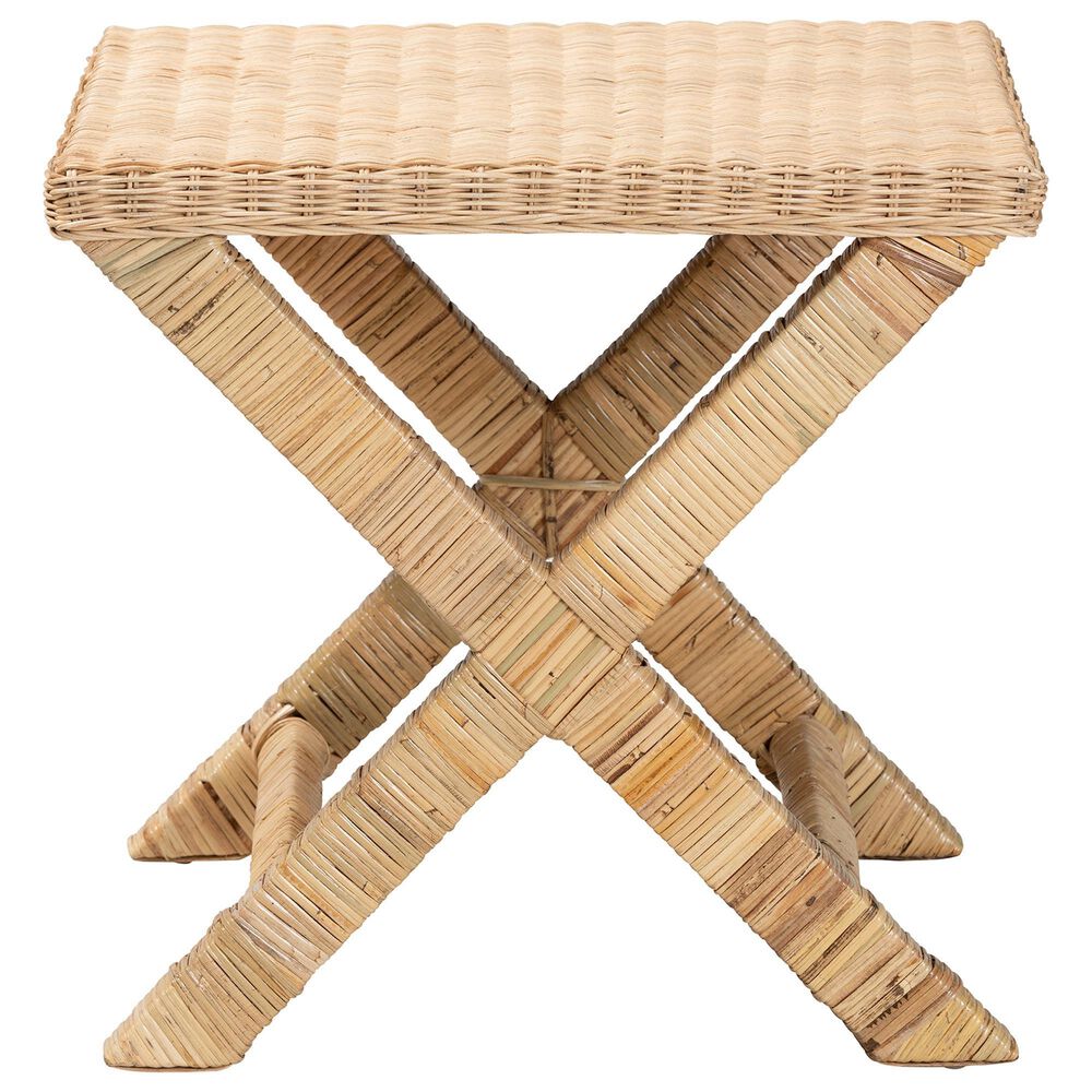 Baxton Studio Farica Accent Bench in Natural Brown, , large