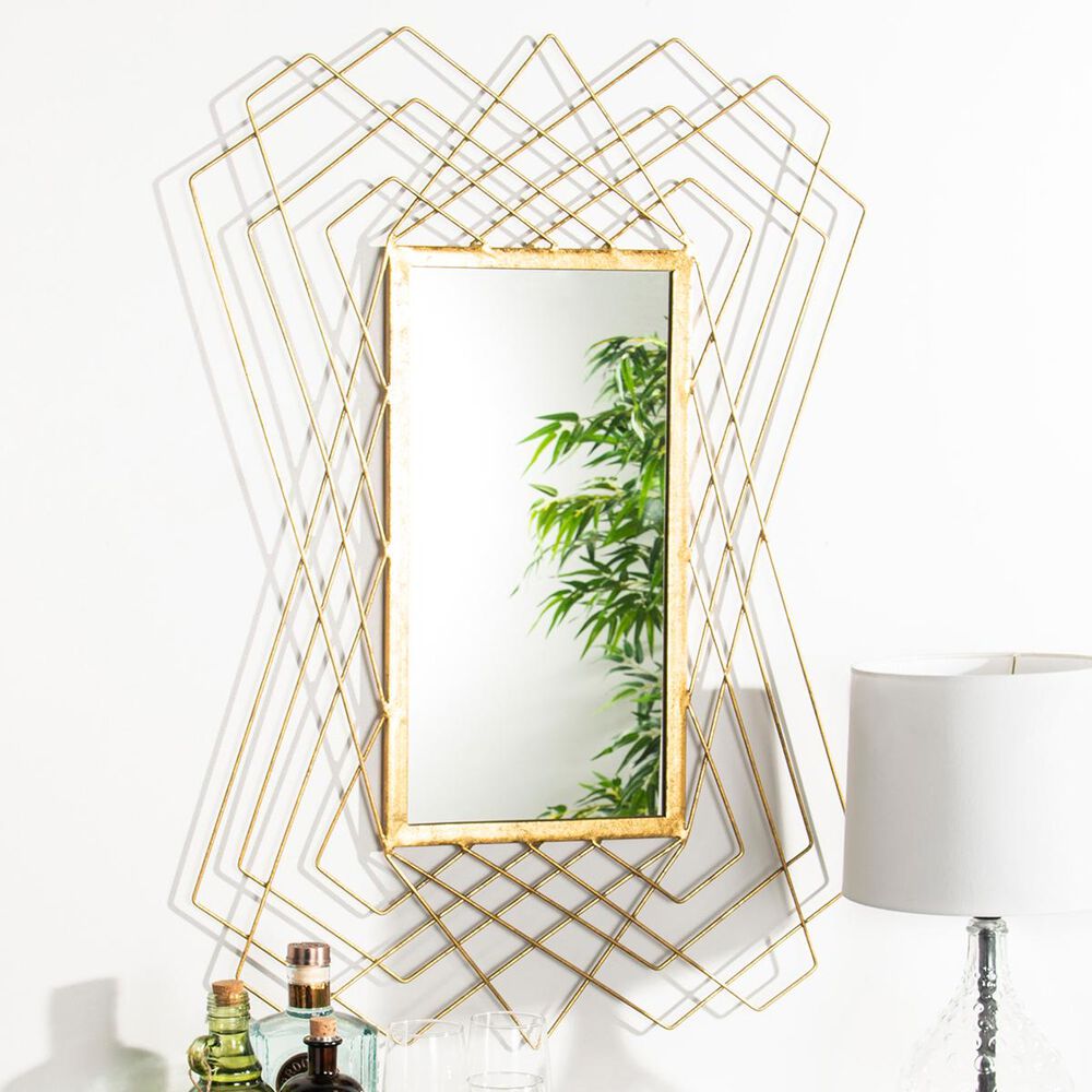 Safavieh Hazelton Mirror in Gold Foil, , large
