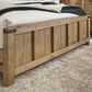 Millenium Ridgester California King Panel Bed with Dresser and Nightstand in Light Brown with USB Ports, , large