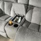 Ashley Mitchiner Manual Double Recliner Loveseat with Console in Fog, , large