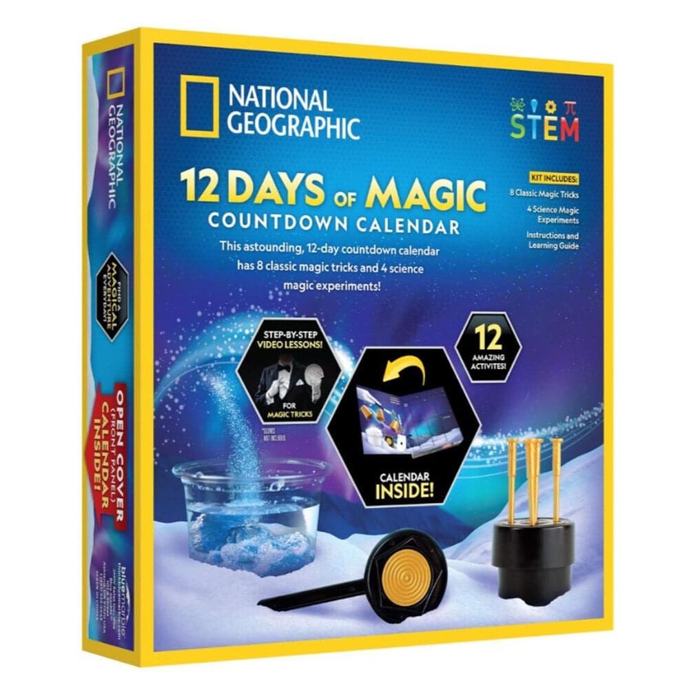 National Geographic 12 Days of Christmas Countdown Calendar with 12 Magic Tricks and Science Experiments in Multicolor, , large