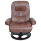 Barcalounger Jacque Pedestal Recliner and Ottoman in Whiskey, , large