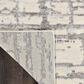 Nourison Luna 7"9" x 9"9" Ivory and Grey Area Rug, , large