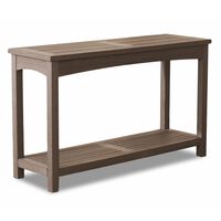 wooden console table in dark brown