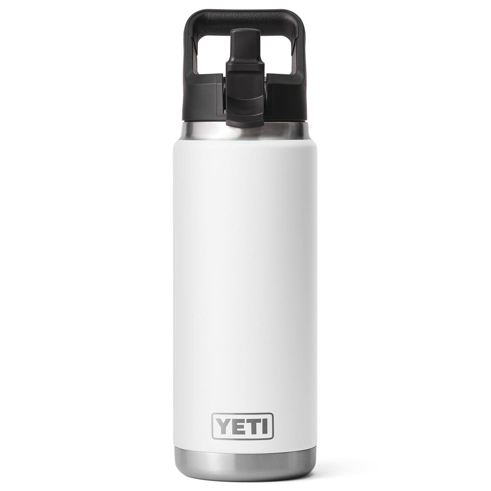 YETI Rambler 26 Oz Water Bottle with Straw Cap in White, , large