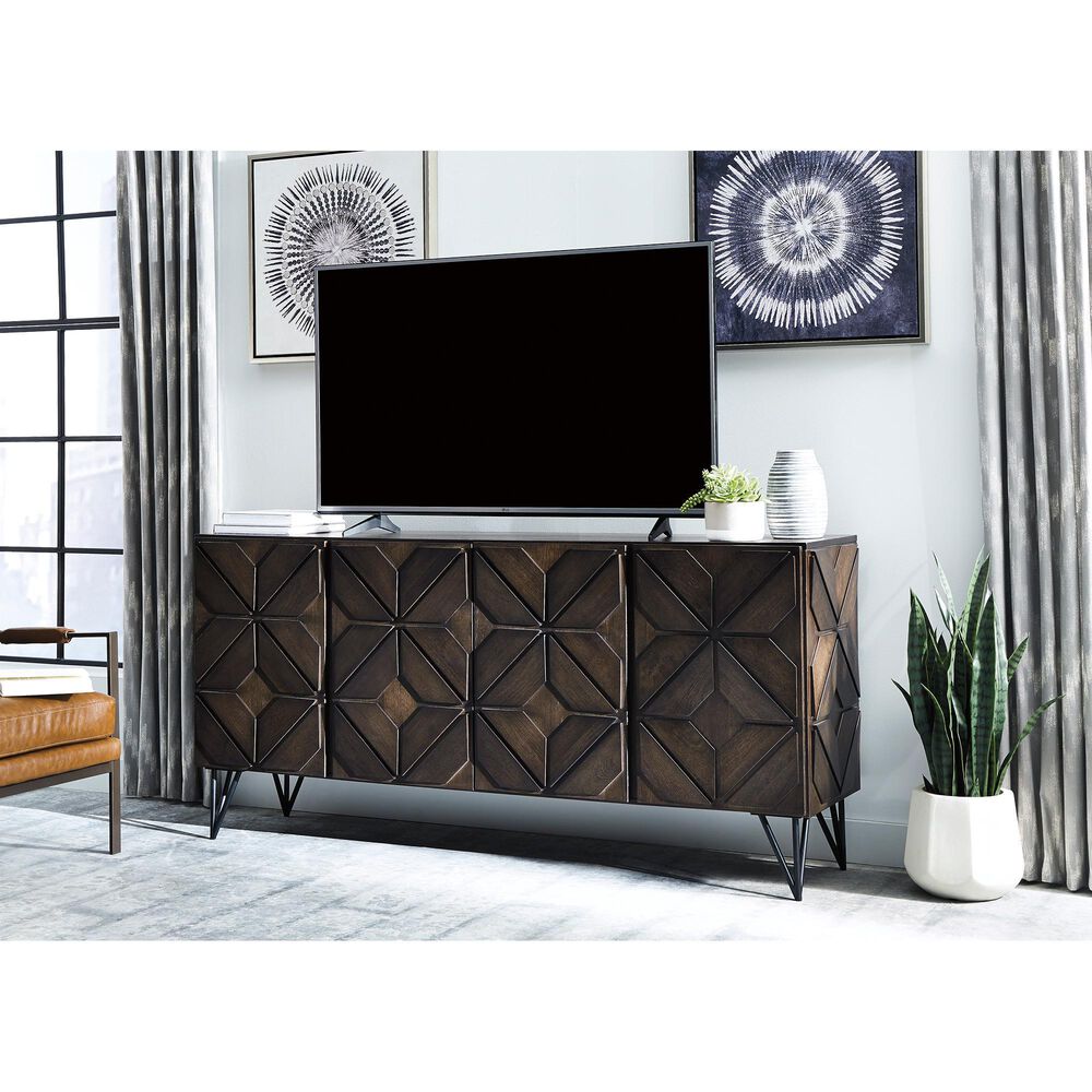 Ashley Chasinfield 72&quot; Large TV Stand in Dark Espresso Brown, , large