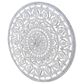 Maple and Jade 36" x 36" Flowers Wall Decor in Distressed White, , large