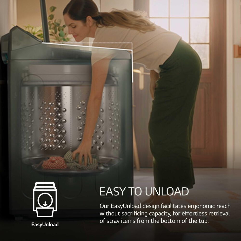 LG 5.5 Cu. Ft. Mega Capacity Top Load Smart Washer with EasyUnload &amp; AI Sensing, , large