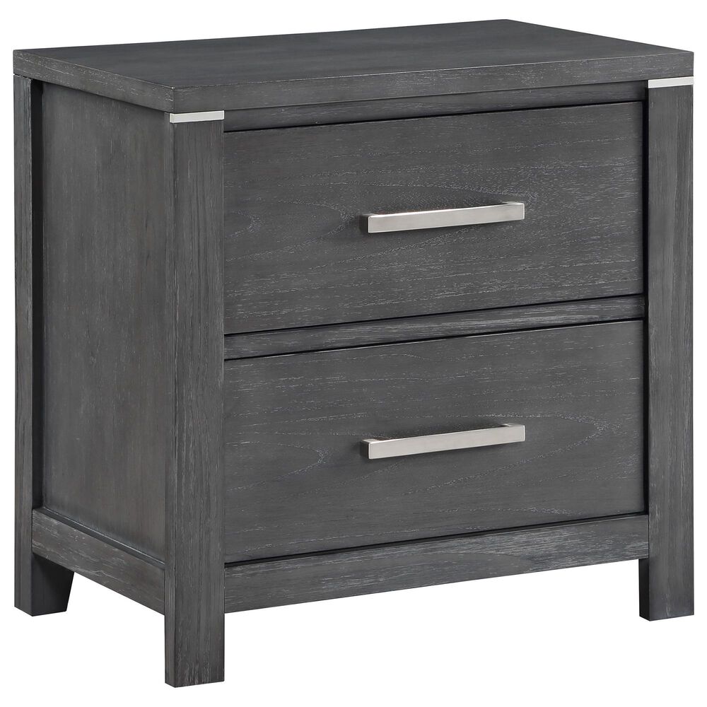 New Heritage Design Odessa 4-Piece Queen Bedroom Set in Charcoal and Silver, , large
