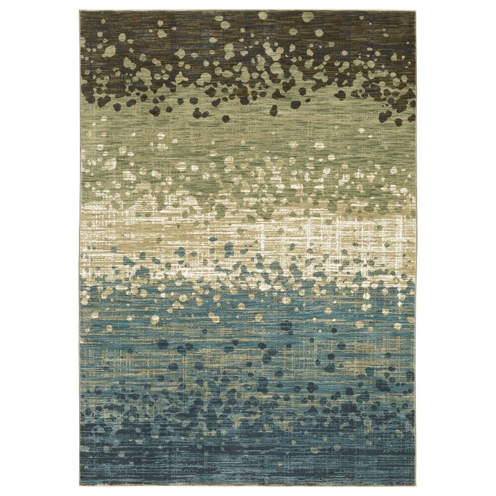Oriental Weavers Reed 2"3" x 7"6" Blue and Brown Runner, , large