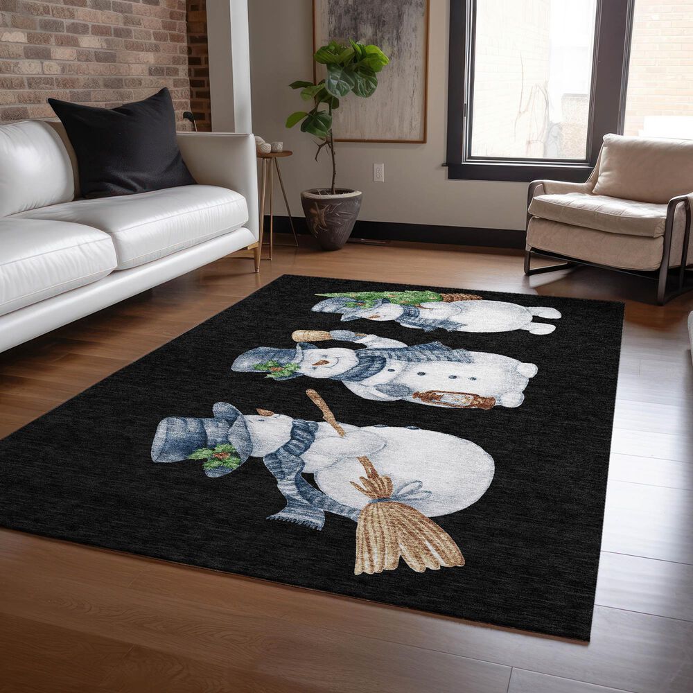 Dalyn Rug Company Wonderland WN34 Black 3&#39; x 5&#39; Area Rug, , large