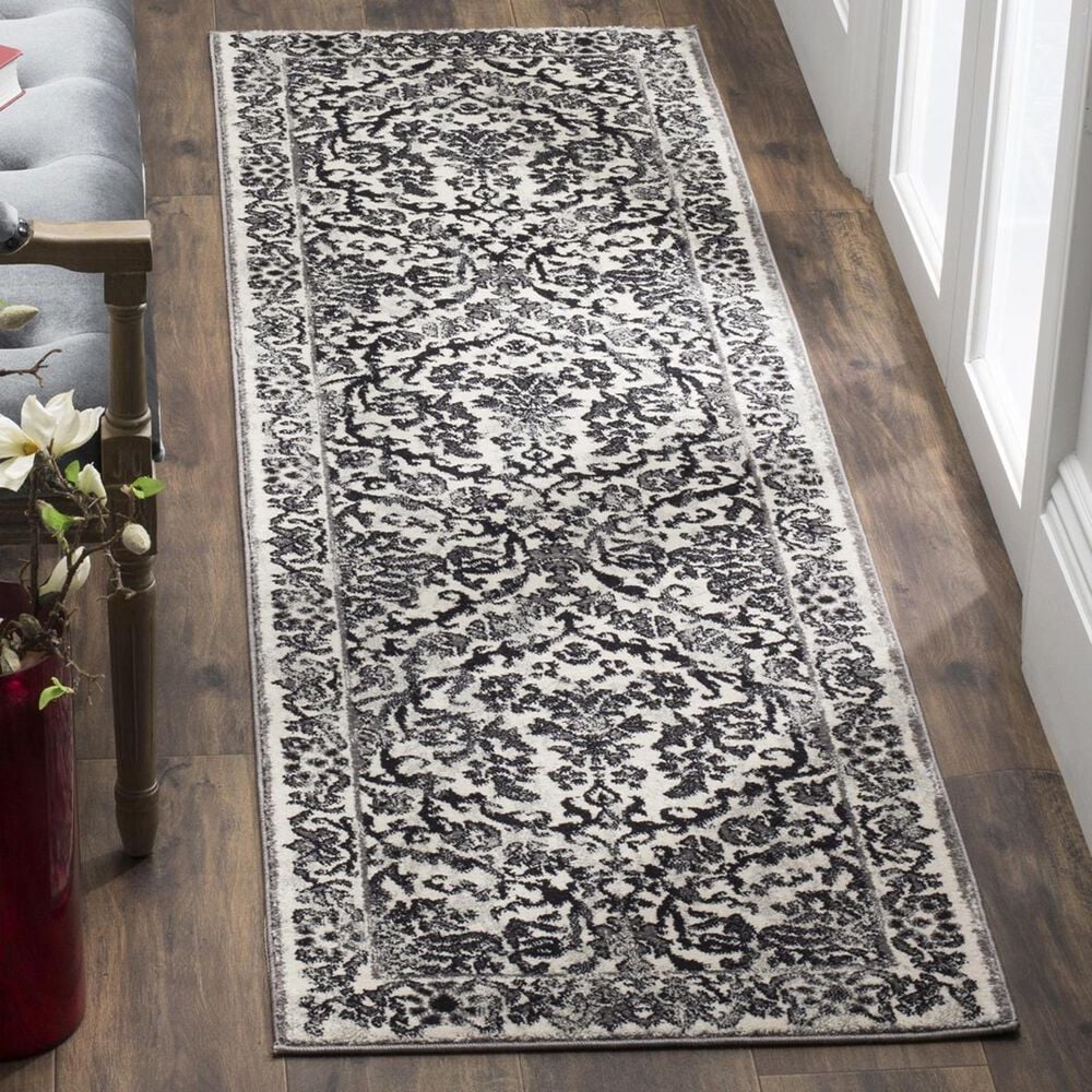Safavieh Evoke EVK242D-27 2"2" x 7" Ivory/Grey Runner, , large