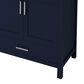 Lexora Home Jacques 80" Double Bathroom Vanity in Navy Blue with 2 cm White Quartz Top and Rectangular Sinks, , large