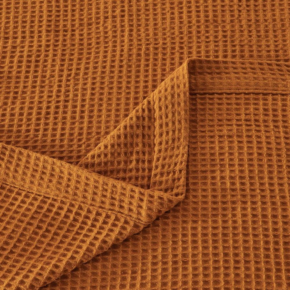 Trade Linker Full/Queen Waffle Weave Knit Throw Blanket in Bronze, , large