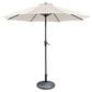 Furniture of America Dawn 9" Push Button Tilt and Crank Lift Octagon Patio Umbrella with Base in Beige, , large