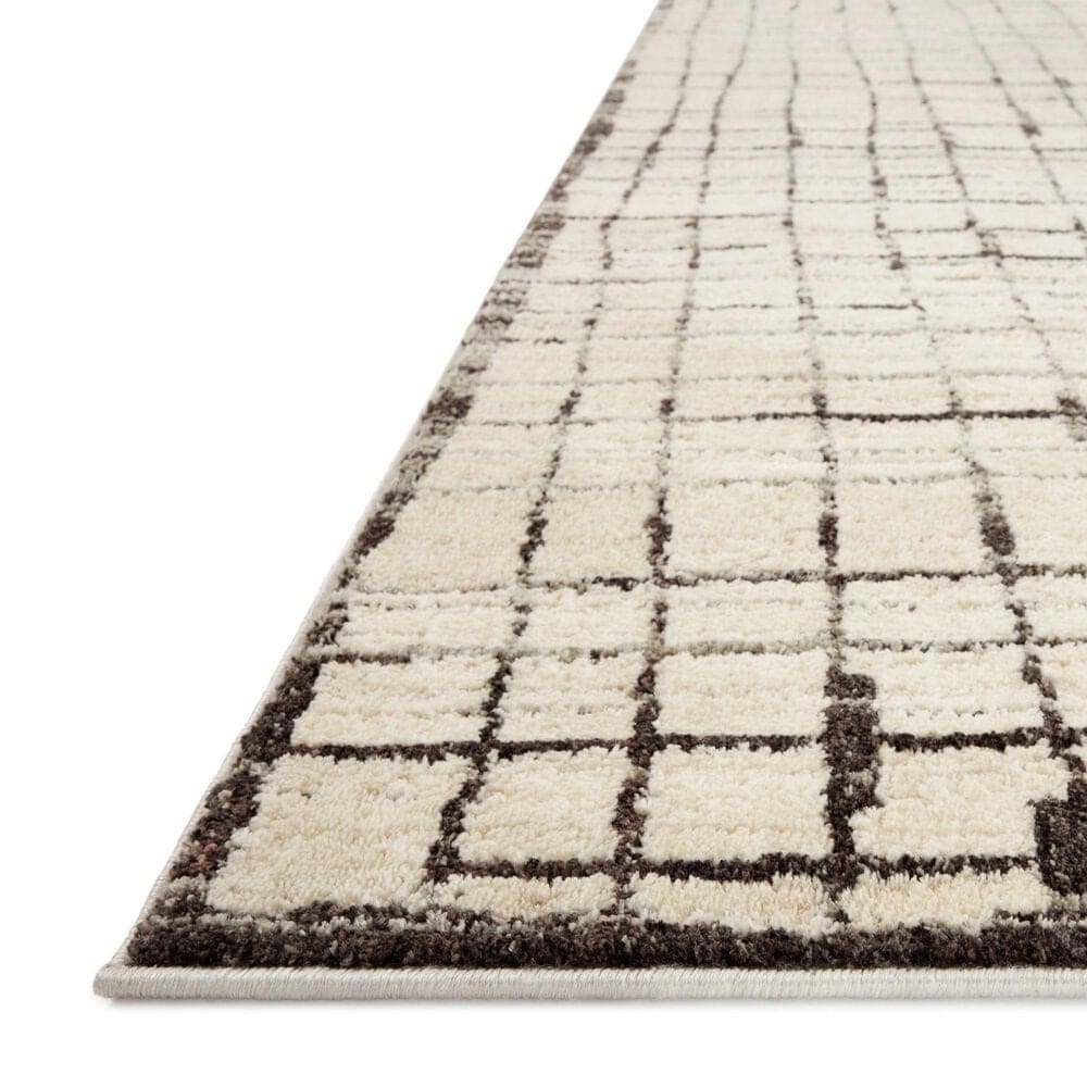 Loloi Bleecker Ivory and Charcoal 4&#39; x 6&#39; Area Rug, , large