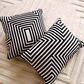 Eichholtz Spray 20" Square Throw Pillow in Black and White, , large