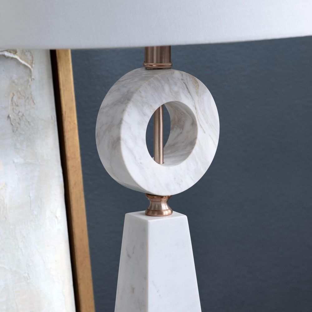 Crestview Collection Harrison Table Lamp in White and Brass, , large