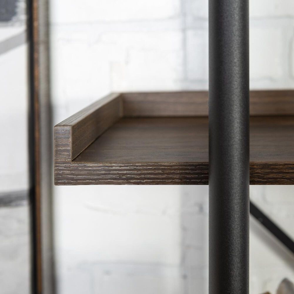 Walker Edison Urban Pipe 68" Bookcase in Dark Walnut NFM