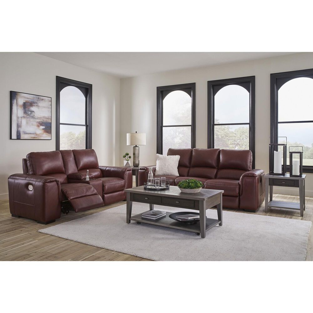 Ashley Alessandro Power Reclining Loveseat with Console in Garnet, , large